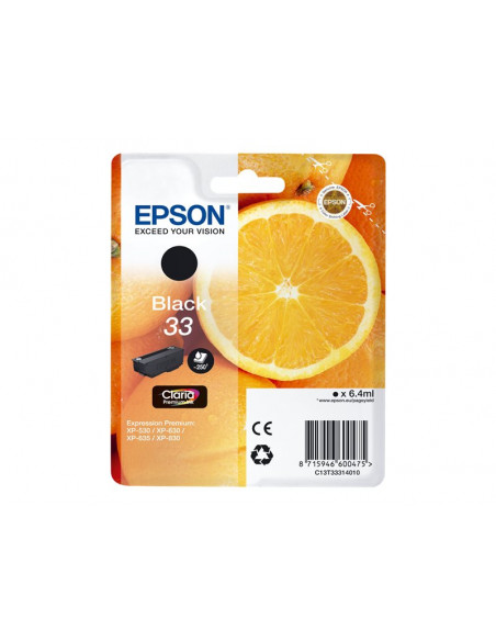 CARTUCHO EPSON 33 BLACK EXPRESSION HOME XP-63 830 EXPRESSION PREMIUM XP-530