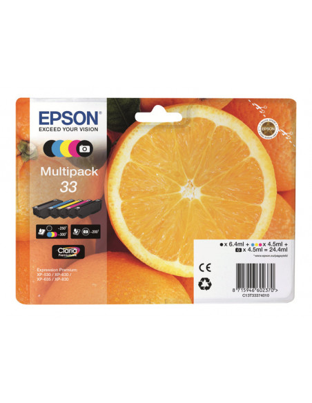 CARTUCHO EPSON 33 MULTIPACK EXPRESSION HOME XP-63 830 EXPRESSION PREMIUM XP-530