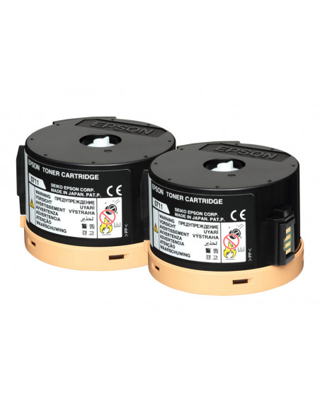 TONER EPSON 0711 BLACK DUALPACK WORKFORCE AL-M200 AL-MX200 2X 2500 PAG RETORNABLE