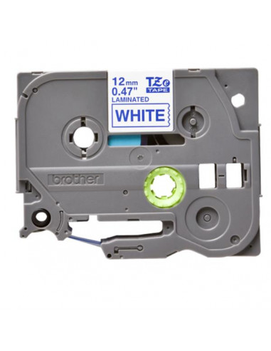 CINTA BROTHER TZE233 12MMX8M WHITE/BLUE