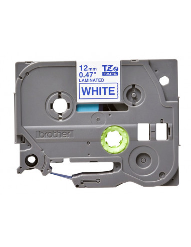 CINTA BROTHER TZE233 12MMX8M WHITE/BLUE