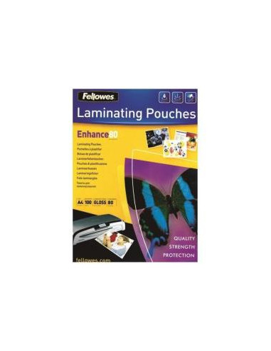 FUNDA PLASTIFICAR FELLOWES 80 MICRAS...