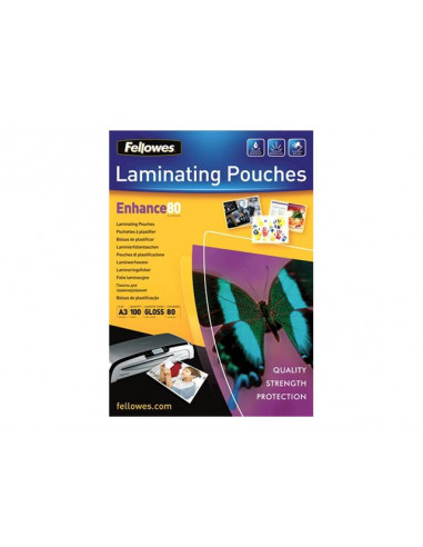 FUNDA PLASTIFICAR FELLOWES 80 MICRAS...