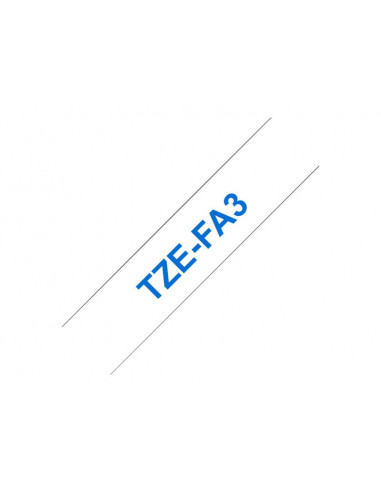 CINTA BROTHER TZEFA3 12MMX3M WHITE/BLUE