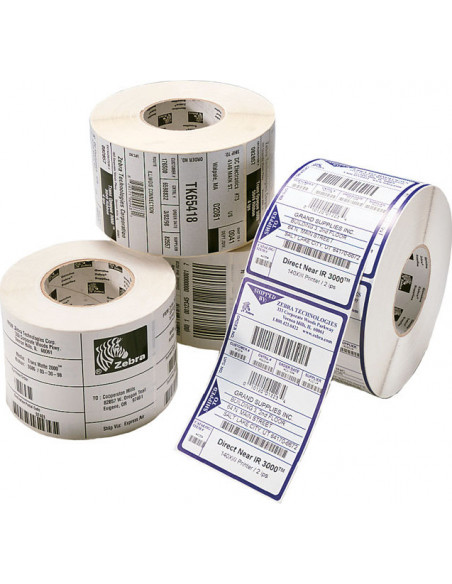ROLLO ETIQUETAS ZEBRA Z-SELECT 102X76MM 930 ETIQUETAS EJE 25MM TRANF.TERMICA WHITE