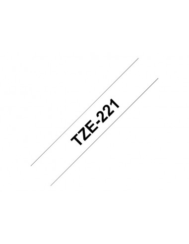 CINTA BROTHER TZE221 8MMX8M WHITE/BLACK