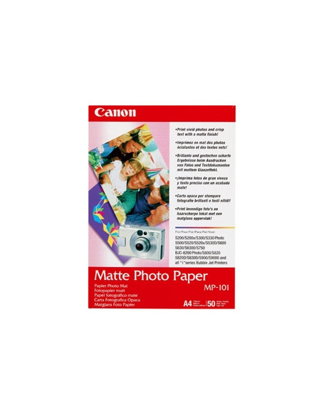 PAPEL CANON FOTOGRAFICO MP-101 MATE A4 50H