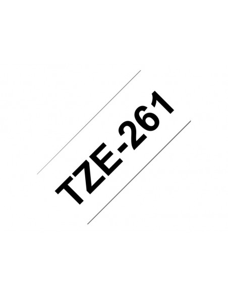 CINTA BROTHER TZE261 35.6MMX8M WHITE/BLACK