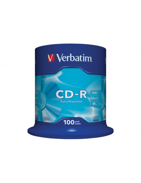 CD-R VERBATIM 700MB 52X LATA 100U