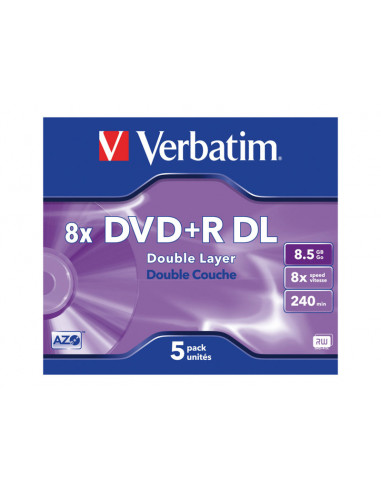 DVD+R VERBATIM 8.5GB 8X CAJA 5U