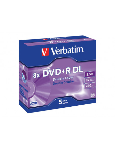 DVD+R VERBATIM 8.5GB 8X CAJA 5U