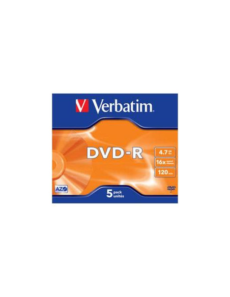 DVD-R VERBATIM 4.7GB 16X CAJA 5U