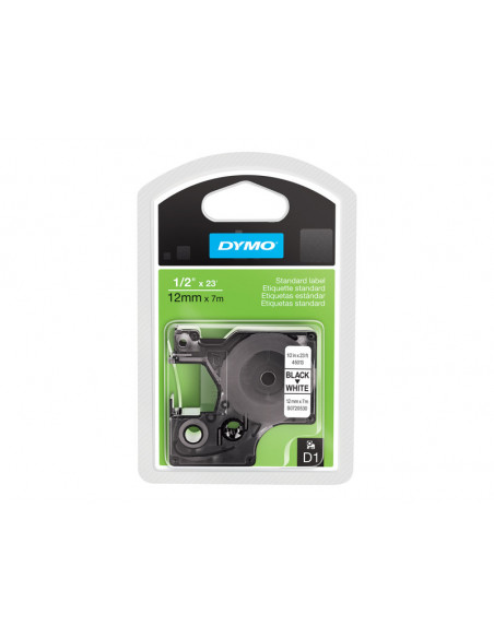 ROLLO ETIQUETAS DYMO D1 12MMX7M WHITE