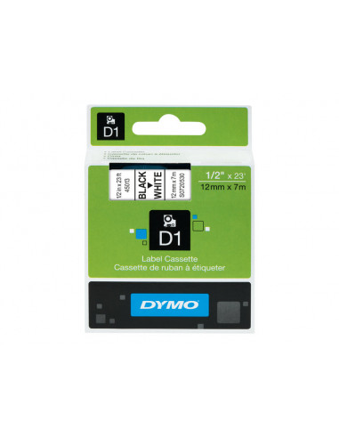 ROLLO ETIQUETAS DYMO D1 12MMX7M WHITE