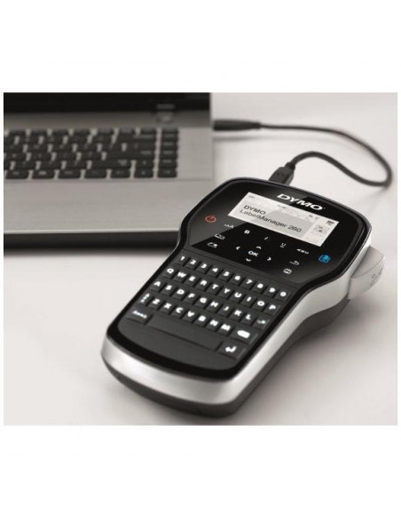 ROTULADORA DYMO ETIQUETAS LABEL MANAGER 280 BATERIA BLACK/SILVER