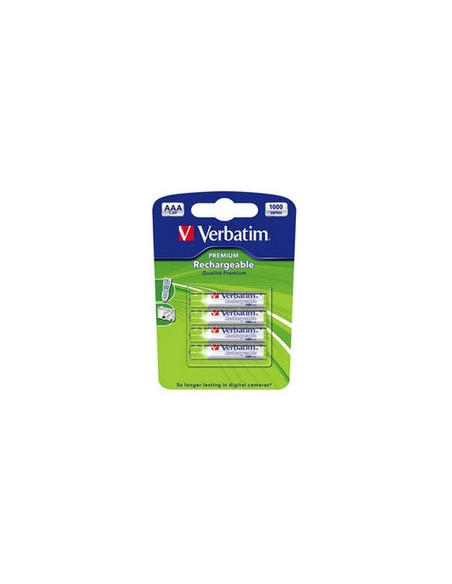 PILA RECARGABLE VERBATIM TIPO AAA 1000MAH PACK 4