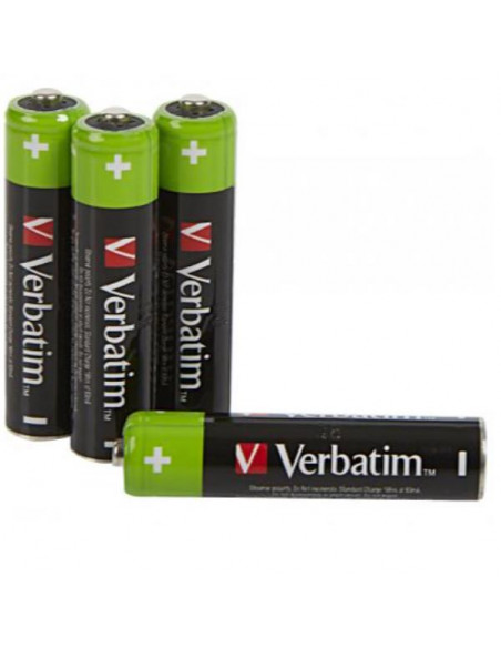 PILA RECARGABLE VERBATIM TIPO AAA 1000MAH PACK 4