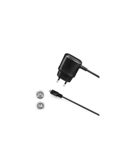 CARGADOR ENCHUFE UNIVERSAL CELLY 1A MICRO USB BLACK