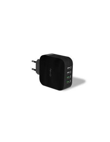 CARGADOR USB CELLY 4 PUERTOS 4.8A...
