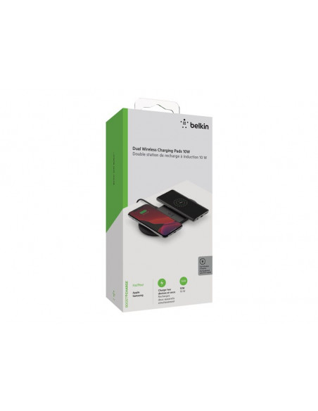 BASE DE CARGA BELKIN DOBLE BOOST CHARGE QI 10W BLACK