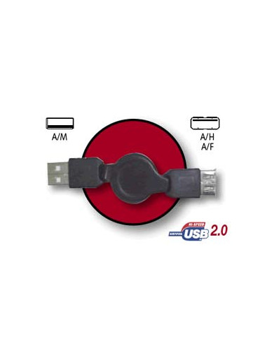 CABLE KABLEX USB 2.0 A MACHO / A HEMBRA 0.8M RETRACTIL