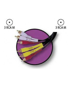 CABLE KABLEX 3X RCA MACHO /...