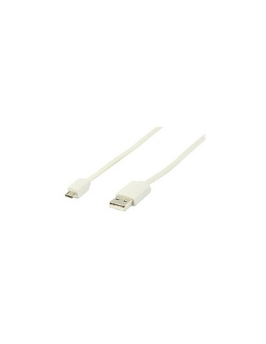 CABLE KABLEX USB 2.0 A MACHO / MICRO USB B MACHO 1M WHITE