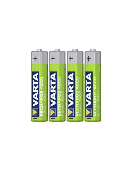 PILA RECARGABLE VARTA POWER TIPO AAA 1000MAH READY TO USE PACK 4