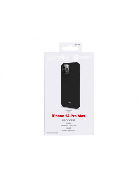 FUNDA MOVIL BACK COVER CELLY CROMO BLACK IPHONE 12 PRO MAX