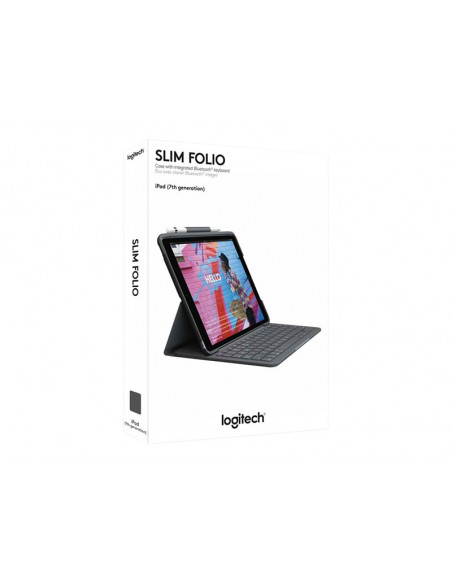 FUNDA TABLET + TECLADO LOGITECH SLIM FOLIO GRAPHITE IPAD (7ª 8ª 9ª GEN)