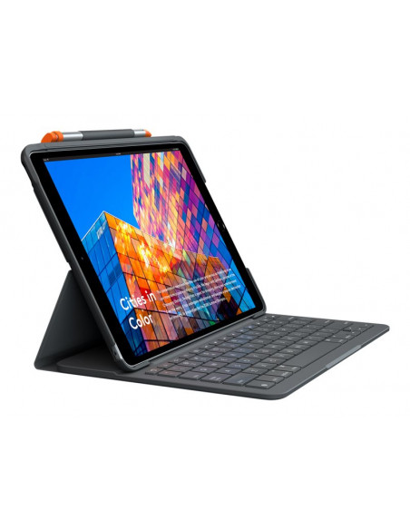 FUNDA TABLET + TECLADO LOGITECH SLIM FOLIO GRAPHITE IPAD (7ª 8ª 9ª GEN)