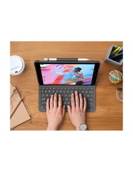 FUNDA TABLET + TECLADO LOGITECH SLIM FOLIO GRAPHITE IPAD (7ª 8ª 9ª GEN)