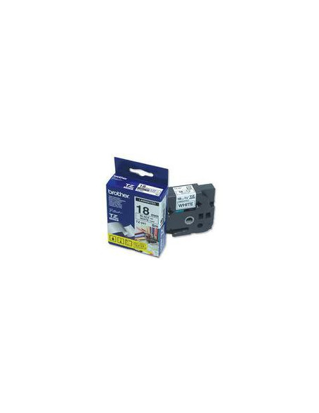 CINTA BROTHER TZ241 18MMX8M WHITE/BLACK