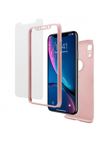 FUNDA MOVIL BACK COVER UNOTEC PACK FULL PROTECT PINK PARA IPHONE XR