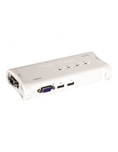 CONMUTADOR KVM TRENDNET 4X1 MON, TEC,...