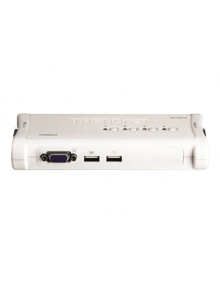 CONMUTADOR KVM TRENDNET 4X1 MON, TEC, RA USB