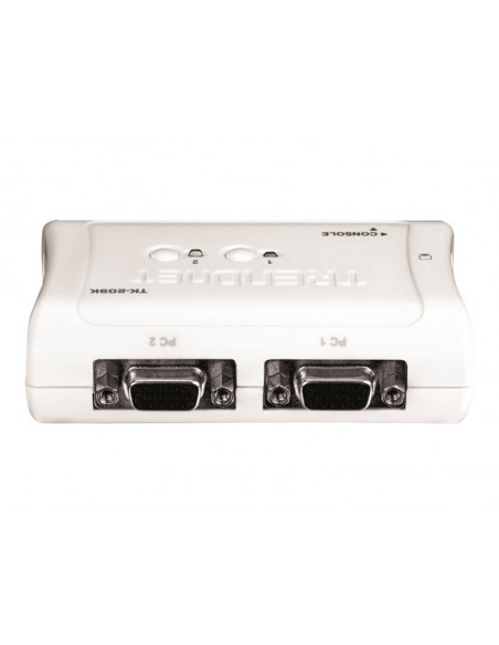CONMUTADOR KVM TRENDNET 2X1 MON, TEC, RA USB + AUDIO