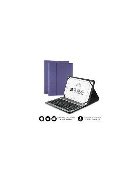FUNDA TABLET SUBBLIM KEYTAB PRO 10.1 + TECLADO BLUETOOTH PURPLE