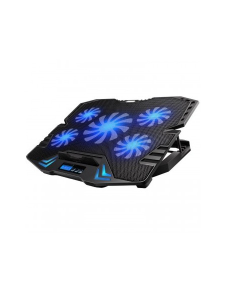 BASE REFRIGERADORA EWENT 17 5 VENTILADORES + 2P USB BLACK