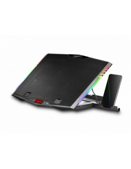 BASE REFRIGERADORA MARS GAMING 17.3 6 VENTILADORES LED ARGB STAND XL BLACK 