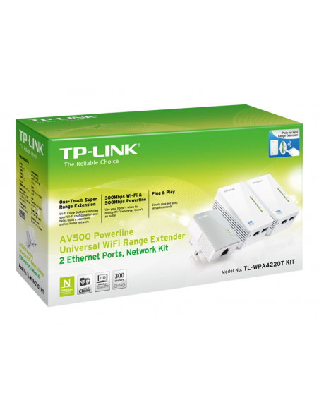 ADAPTADOR PLC TP-LINK WIFI POWERLINE AV500 KIT 3U