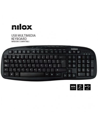 TECLADO NILOX NXKBE000001 MULTIMEDIA...