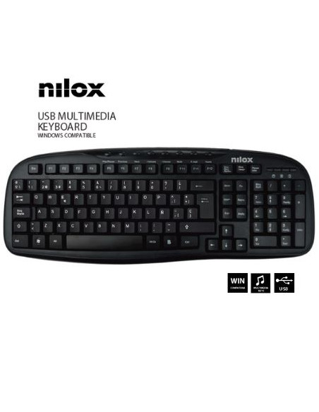 TECLADO NILOX NXKBE000001 MULTIMEDIA BLACK