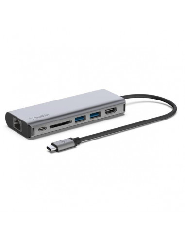 PUERTO REPLICADOR USB-C BELKIN HDMI + RJ45 + 2XUSB 3.0 + USB-C + SD