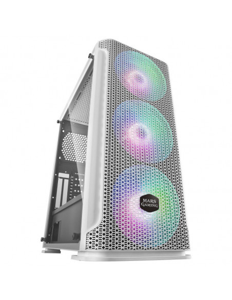 CAJA MEDIATORRE ATX MARS GAMING MCEX PREMIUM ARGB MESH WHITE