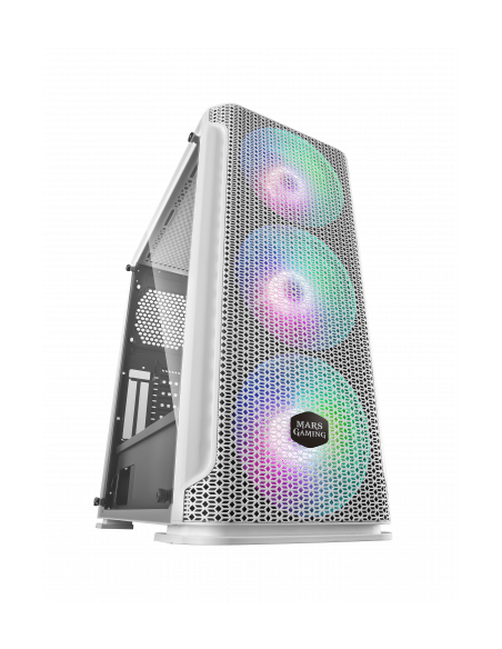 CAJA MEDIATORRE ATX MARS GAMING MCEX PREMIUM ARGB MESH WHITE