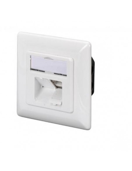 CAJA PARED DIGITUS 80X80 2P RJ45 HEMBRA WHITE