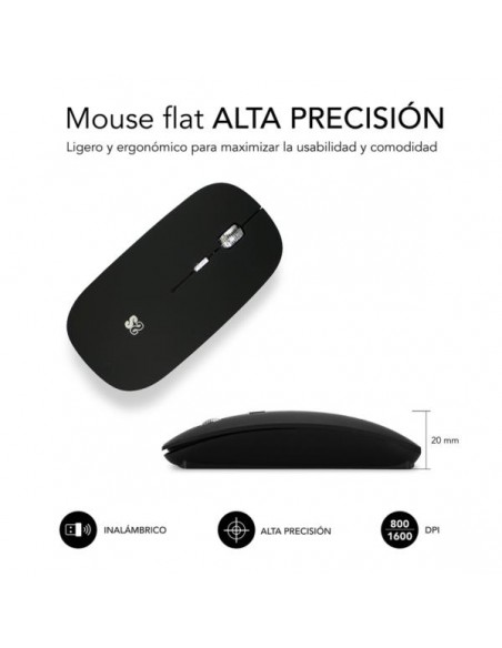 MALETIN PORTATIL SUBBLIM 15.6 SELECT PACK BLACK + MOUSE WIRELESS FLAT BLACK