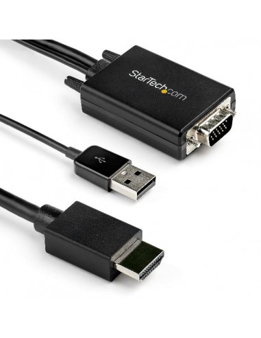 CABLE STARTECH VGA MACHO + AUDIO USB / HDMI MACHO 2M BLACK