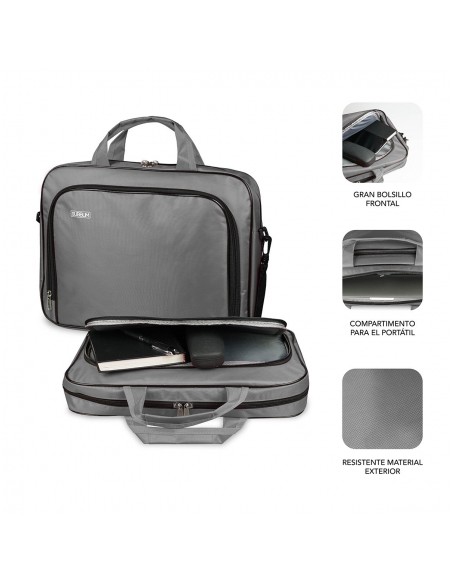 MALETIN PORTATIL SUBBLIM OXFORD 12.5 GREY